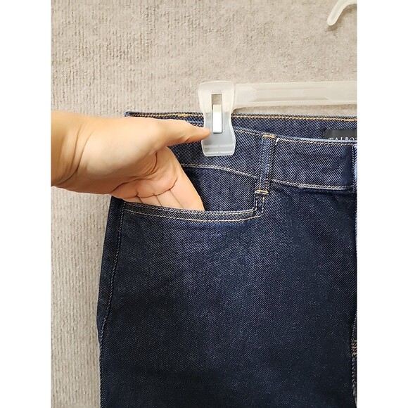 Talbots Flare Trouser Ankle Jeans Womens 12 Blue Dark Wash - Picture 2 of 10